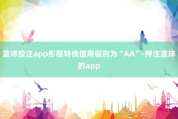 篮球投注app彤程转债信用级别为“AA”-押注篮球的app