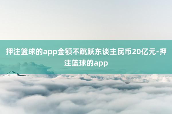 押注篮球的app金额不跳跃东谈主民币20亿元-押注篮球的app