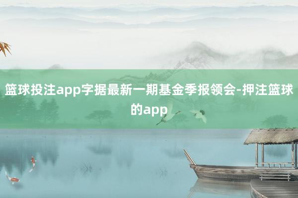 篮球投注app字据最新一期基金季报领会-押注篮球的app