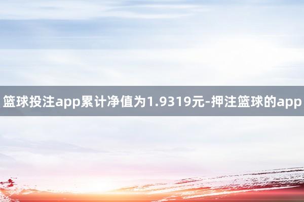 篮球投注app累计净值为1.9319元-押注篮球的app