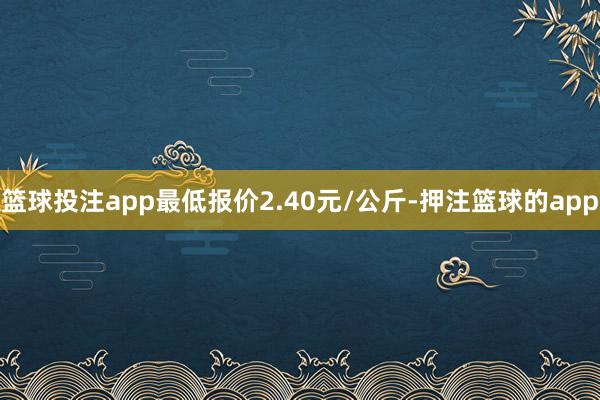 篮球投注app最低报价2.40元/公斤-押注篮球的app