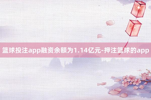 篮球投注app融资余额为1.14亿元-押注篮球的app