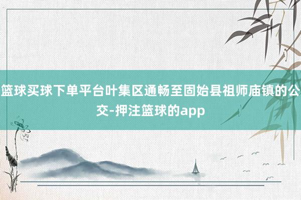 篮球买球下单平台叶集区通畅至固始县祖师庙镇的公交-押注篮球的app