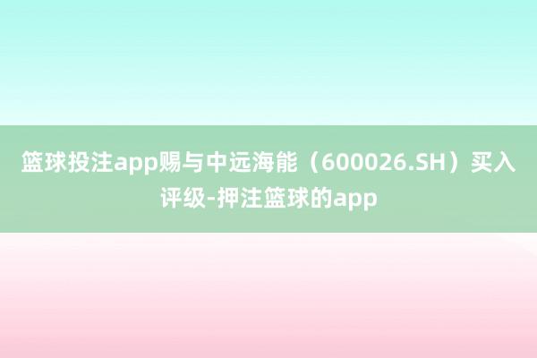 篮球投注app赐与中远海能（600026.SH）买入评级-押注篮球的app