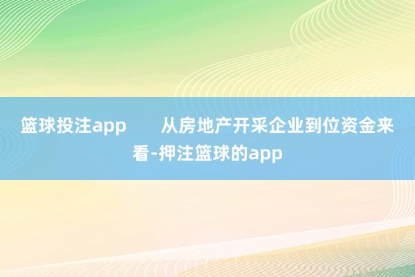 篮球投注app       从房地产开采企业到位资金来看-押注篮球的app